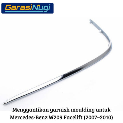 Chrome Stripe Mercy W209 Facelift Front Rear Garnish Moulding Original CLK