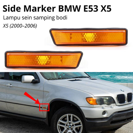 BMW E53 E36 Side Marker Lights Lampu Sein Samping Turn Signal X5 320