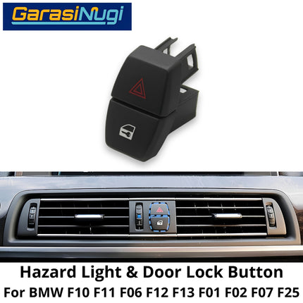 Hazard Light For BMW F10 F06 F12 F01 F07 F25 Door Lock Button Switch Saklar Lampu Darurat 520 640 730 X3