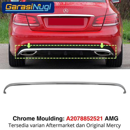 Rear Chrome For Mercy W207 Garnish Moulding Bemper Belakang E300 E400