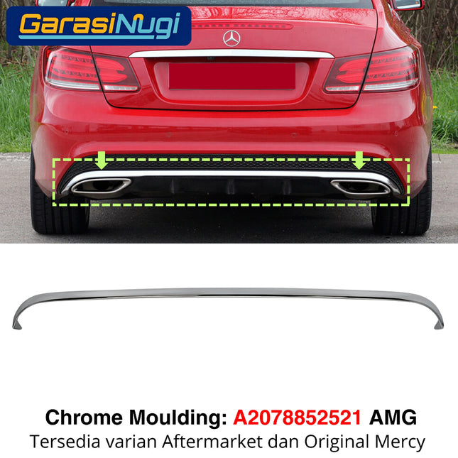 Rear Chrome For Mercy W207 Garnish Moulding Bemper Belakang E300 E400