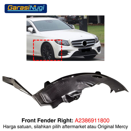 Front Fender Mercy W213 Penutup Spakbor Roda Depan Wheel Arch E300