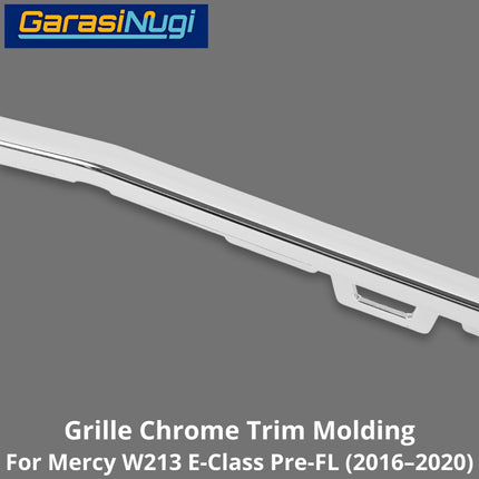 Grille Chrome Mercy W213 Pre-Facelift Trim Moulding Bumper Depan Molding Mercedes E200