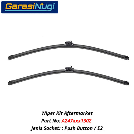Mercedes X247 W247 X243 Wiper Frameless Kit Original Kaca Depan Front Window GLB EQB
