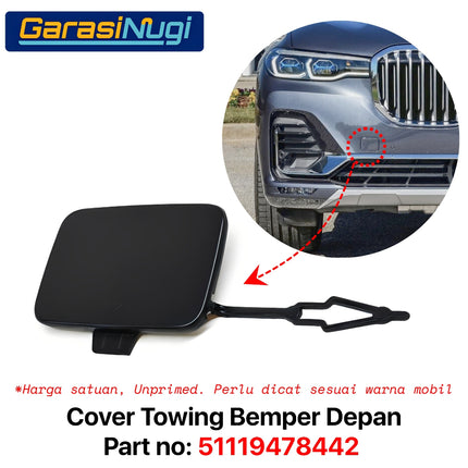 Lubang Towing Bumper Tow Derek Cover BMW G07 X7 2017-2025 Depan Belakang