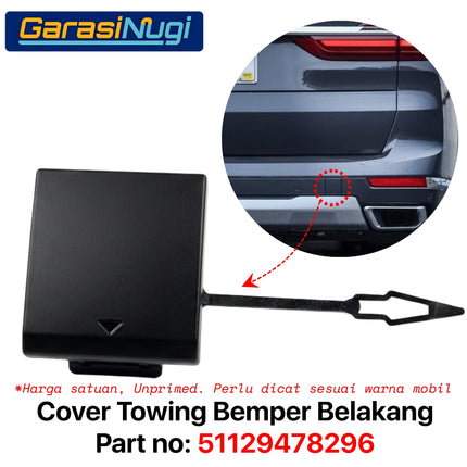 Lubang Towing Bumper Tow Derek Cover BMW G07 X7 2017-2025 Depan Belakang