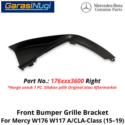 Front Bumper Mercy W176 W117 Grille Bracket Cover Penutup Braket Grill Bemper Depan Mercedes C180