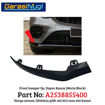 Lower Bumper Mercy W253 Lip Chrome Trim Strip Molding Bumper Depan Bawah GLC