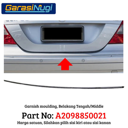 Chrome Stripe Mercy W209 Facelift Front Rear Garnish Moulding Original CLK