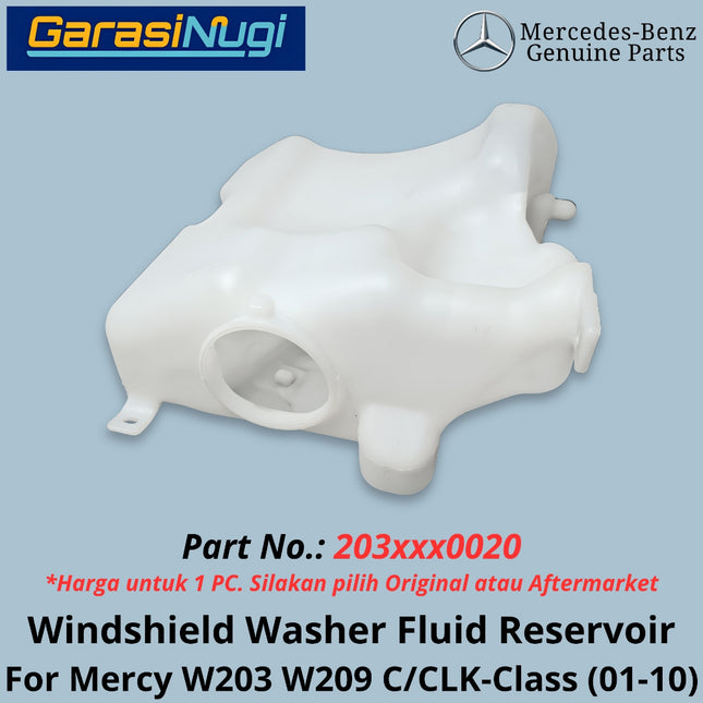 Windshield Wiper Fluid Mercy W203 W209 Reservoir Tank Tanki Air Pencuci Kaca Depan Mercedes C200 CLK