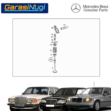 Intake Valve Mercedes W124 W201 W123 Katup Keluar Masuk Mesin M102 Mercy Boxer Tiger 230E