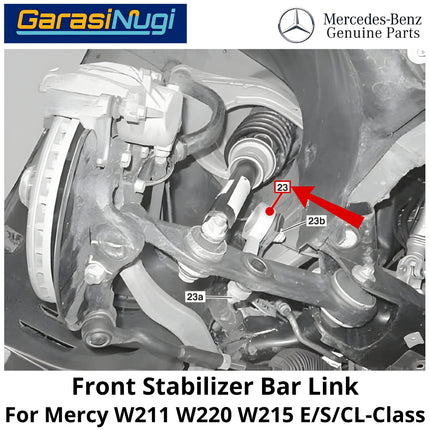 Front Stabilizer Mercy W211 W220 W215 Linkage Shock Bar Penstabil Roda Depan Mercedes E200 S300 CL