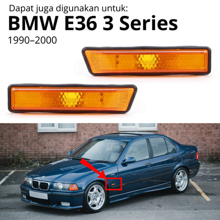 BMW E53 E36 Side Marker Lights Lampu Sein Samping Turn Signal X5 320