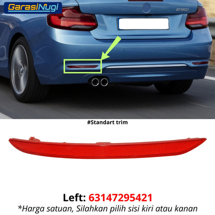 Reflector For BMW F22 Standart MSport Mata Kucing Trim Rear Belakang 230 235