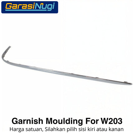 Chrome Stripe Mercy W203 Garnish Moulding Bumper Depan C180 C200