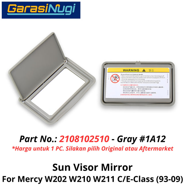 Sun Visor Mercy W202 W210 W211 Cermin Mirror Sunvisor Cover Kaca Pelindung Matahari Mercedes C200 E230 E240