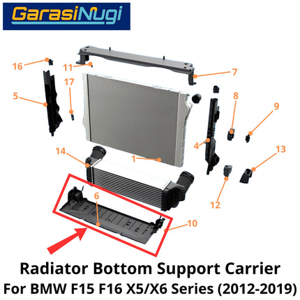 Radiator Bottom For BMW F15 F16 Support Bracket Dudukan Penopang Bawah Radiator X5 X6