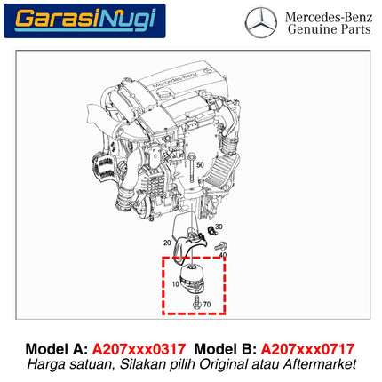 Engine Mounting M271 For Mercedes W207 W212 W204 Dudukan Mesin Original C350 E250