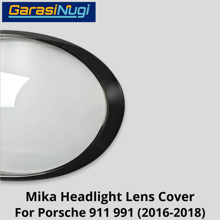 Mika Headlight Porsche 911 991 Lens Kaca Cover Lampu Depan 2016-2018