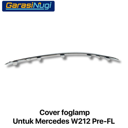 Chrome Stripe Mercy W205 Pre-FL Front Garnish Ornamental Moudling Cover Foglamp C200