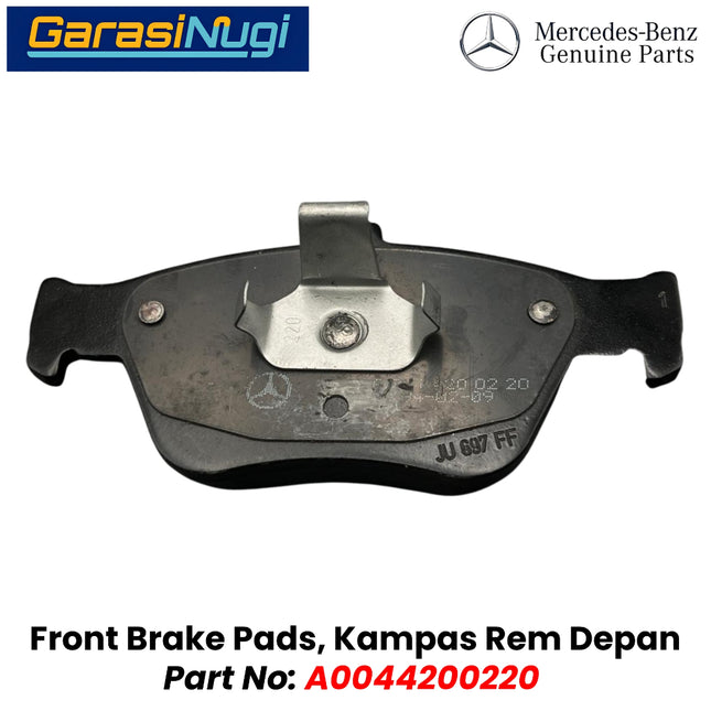 Front Brake Pads Mercedes W202 W203 W120 Kampas Rem Depan Original 0044200220
