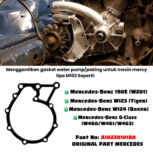 Gasket Water Pump Mercedes W201 W123 W124 Paking Pompa Air Mesin M102 Mercy Boxer Tiger