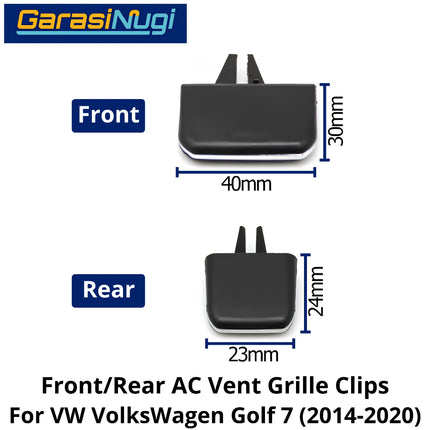 Front Air Conditioner Grill VW VolksWagen Golf 7 Tab Vent Slider Tab Clip Pegangan Klip Kisi-Kisi AC  2014-2020