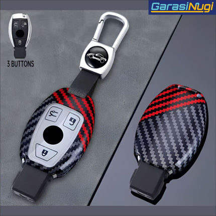 Key Case For Mercedes W212 Sarung Kunci Magnetic Case Carbon Edition