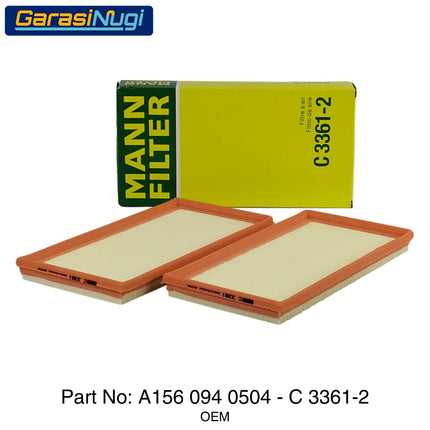 Original Air Filter For Mercedes W204 W211 W212  Engine Intake Saringan Udara Mesin M156 AMG