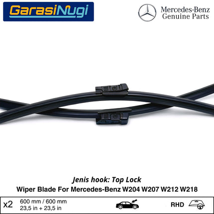 Mercedes W212 W204 W207 W218 Wiper Frameless Kit Original Kaca Depan Front Window E250 C250