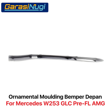 Lower Bumper Mercy W253 Lip Chrome Trim Strip Molding Bumper Depan Bawah GLC