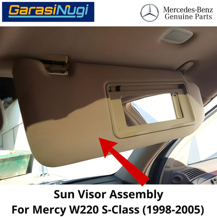 Sun Visor Mercy W220 Assembly Cermin Mirror Sunvisor Cover Kaca Pelindung Matahari Mercedes S280 S320
