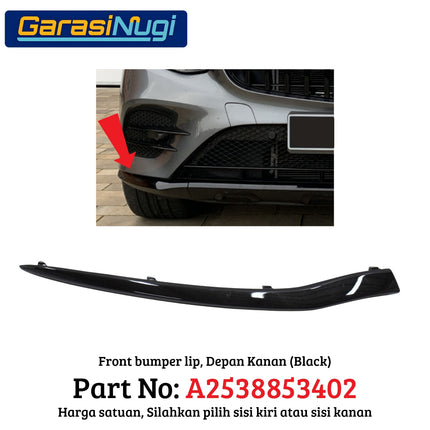 Lower Bumper Mercy W253 Lip Chrome Trim Strip Molding Bumper Depan Bawah GLC