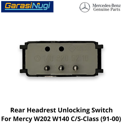 Rear Seat Mercy W202 W140 Headrest Switch Tombol Sandaran Kepala Kursi Belakang C200 S280