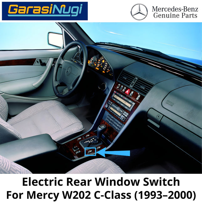 Electric Rear Window Mercy W202 Control Switch Tombol Saklar Kontrol Elektrik Jendela Belakang C200