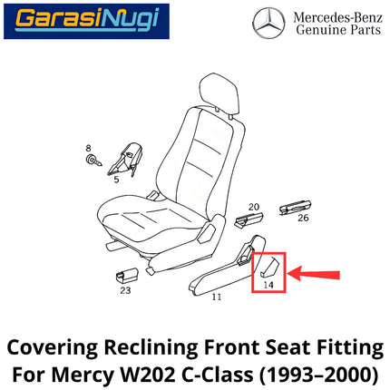 Side Cover Seat Mercy W202 Penutup Samping Jok Depan Mercedes C180 C240