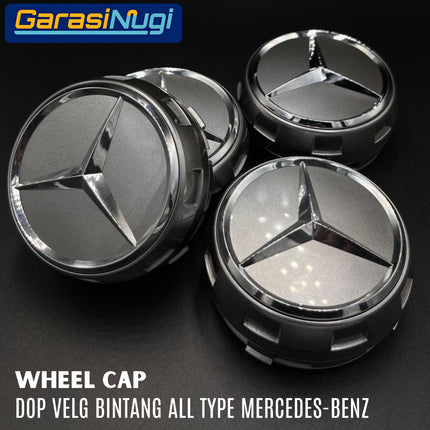 Wheel Hub Cap For All Mercedes Emblem Dop Velg Bintang 75mm Original