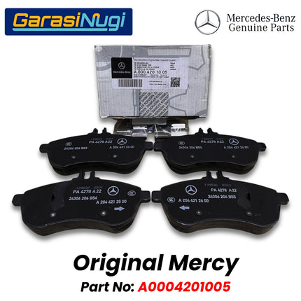 Front Brake Pads Mercedes W204 W212 R172 Kampas Rem Depan Original A0004201005