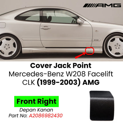 Mercedes W208 Facelift Side Jack Point Dongkrak Cover Tutup Samping Mercy CLK
