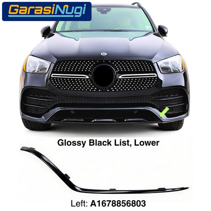 Front Lower Bumper Mercy W167 List Chrome Penutup Molding Bemper Depan Trim GLE
