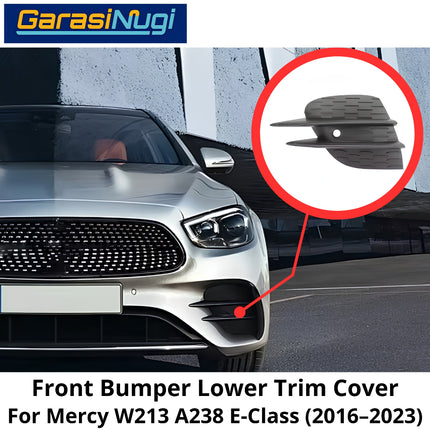 Fog Trim Mercy W213 A238 Facelift Lower Bumper Cover Lampu Kabut Grill Mercedes E350 E43 E53 21-23