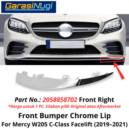Grille Chrome Mercy W213 Pre-Facelift Trim Moulding Bumper Depan Molding Mercedes E200