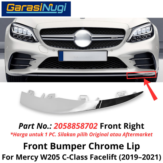 Grille Chrome Mercy W213 Pre-Facelift Trim Moulding Bumper Depan Molding Mercedes E200