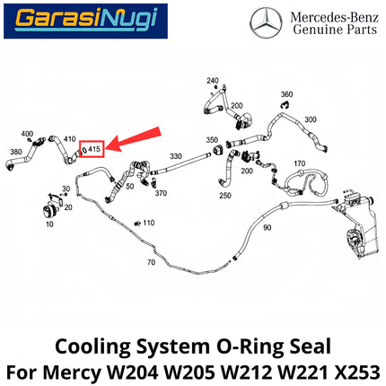 O-Ring Radiator Mercy W204 W212 W221 X253 Coolant Seal Rubber Pipe Gasket C200 E200 GLC
