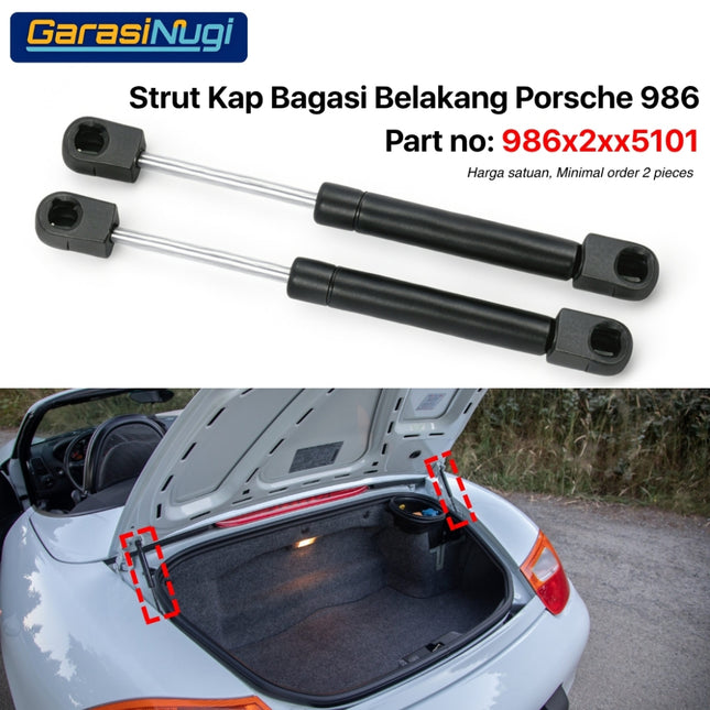 Porsche Boxster 986 Hood Strut Shock Kap Bagasi Depan Belakang 1994 - 2004