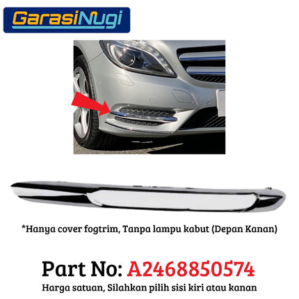Fog Trim For Mercedes W246 Cover Lampu Kabut Garnish Moulding B180 B200