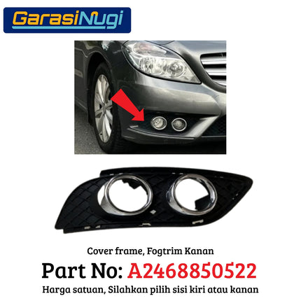 Fog Trim For Mercedes W246 Cover Lampu Kabut Garnish Moulding B180 B200