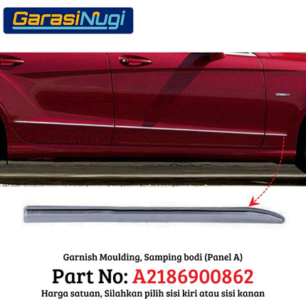 Chrome Stripe Mercy W218 Front Rear Garnish Moulding Bumper Depan Belakang CLS