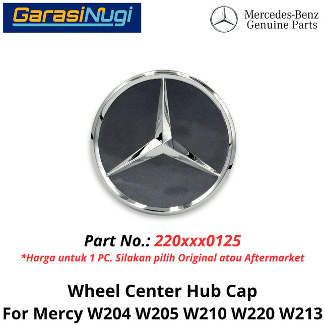 Wheel Hub Cap Mercy W204 W205 W210 W220 W213 Emblem Dop Velg Bintang Mercedes C200 E200 S300