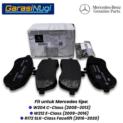 Front Brake Pads Mercedes W204 W212 R172 Kampas Rem Depan Original A0004201005